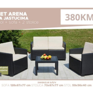 Baštenski vtni set ARENA sa jastucima