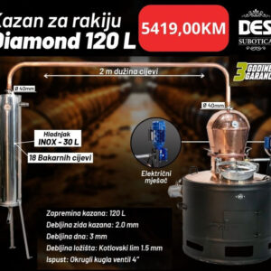 Kazan za rakiju DIAMOND 120l Subotica