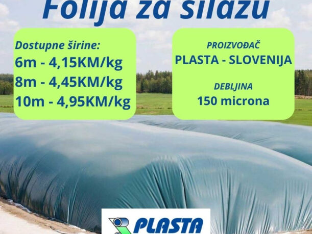 Crna silažna silazna folija, za silazu PLASTA