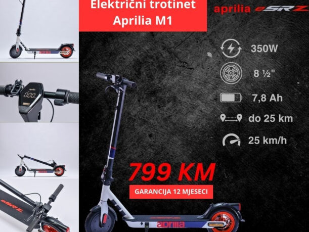 Električni trotinet romobil skuter Aprilia M1